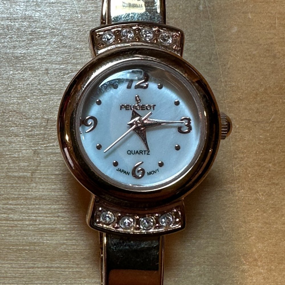 Peugeot Women's 7092 Half Bangle Bracelet Gold Watch